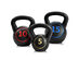 Costway 3-Piece Kettlebell Weights Set, Weight Available 5,10,15 lbs, HDPE Kettlebell for Strength and Conditioning - Red，Blue，Yellow