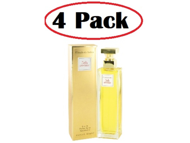 4 Pack of 5TH AVENUE by Elizabeth Arden Eau De Parfum Spray 4.2 oz