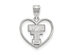 Sterling Silver Texas Tech U. Heart 'TT' Pendant