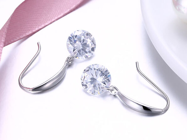 3.44 cttw halo stud earrings with swarovski elements
