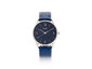 Simplify The 6300 Leather-Band Watch - Blue/Silver