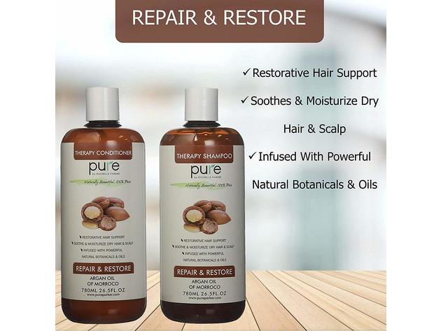 Argan Oil Shampoo and Conditioner Set. 2 Bottles 26.5 oz each