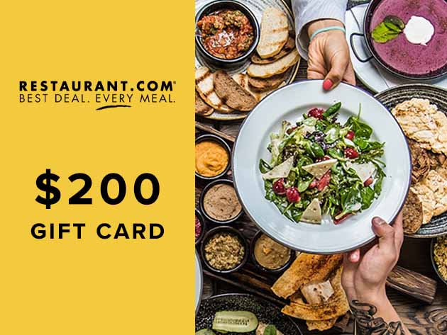 $200 Restaurant.com eGift Card