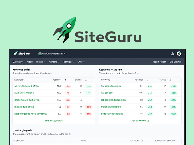 SiteGuru SEO Specialist: Lifetime Subscription