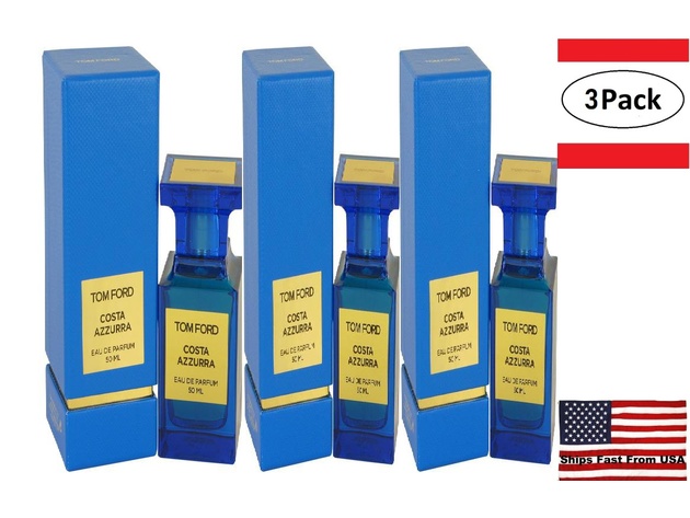 3 Pack Tom Ford Costa Azzurra by Tom Ford Eau De Parfum Spray (Unisex) 1.7 oz for Women
