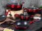 Berlinger Haus 10-Piece Kitchen Cookware Set, Burgundy Collection