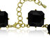 Fine Black Crystal Cushion Strand Necklace By "The Countess" Luann de Lesseps