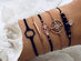 "Searching for the Stars" Black Marble 5-Piece Bracelet Set