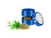 Aluminum Herb Grinder with Extra-Large Window (Blue)