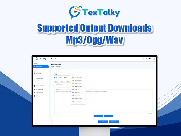 TexTalky AI Text-to-Speech: Lifetime Subscription