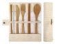 Bamboo Travel Cutlery Set Beige