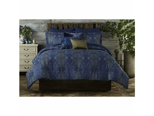 Tracy Porter Poetic Wanderlust Gigi 100 Percent Cotton Duvet Mini Set, Sateen Finish and Conveniently Machine Washable, Twin, Blue