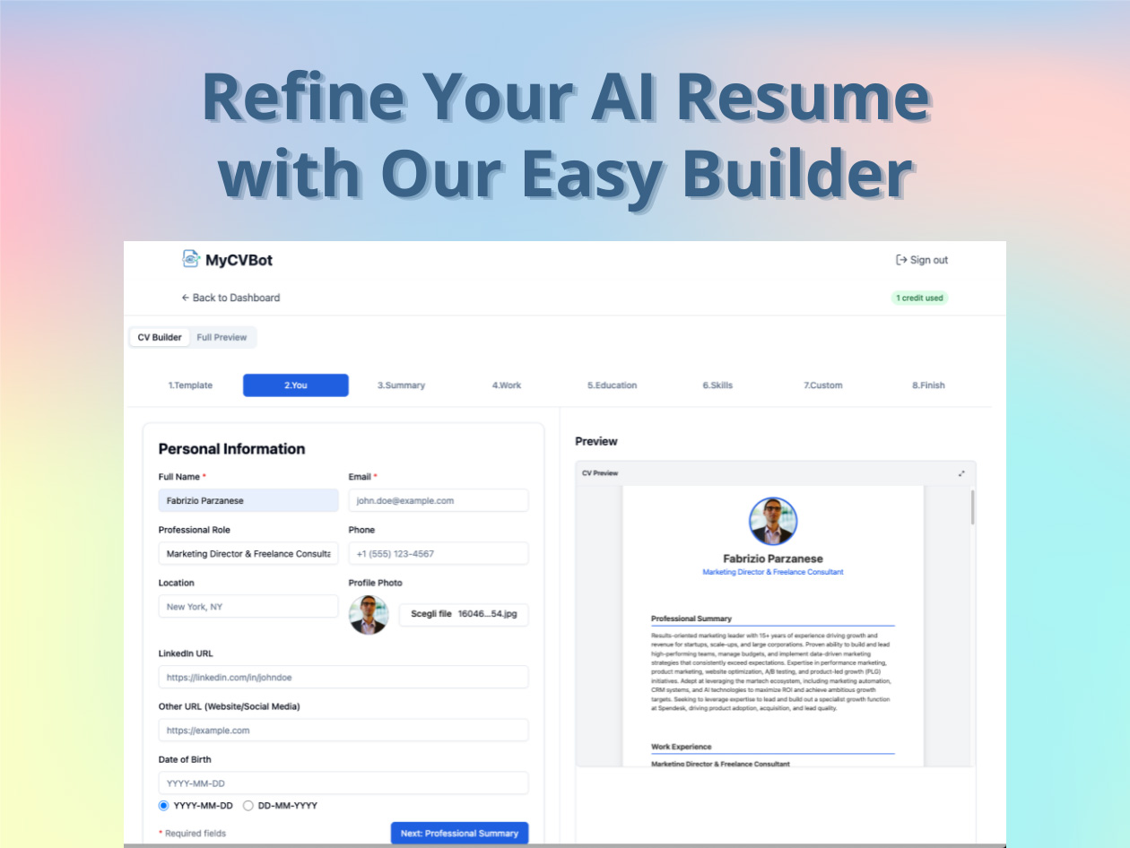 MyCVBot Pro Plan: Lifetime Subscription