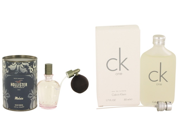 Gift set  Hollister Malaia by Hollister Eau De Parfum Spray 2 oz And  CK ONE EDT Pour/Spray (Unisex) 1.7 oz