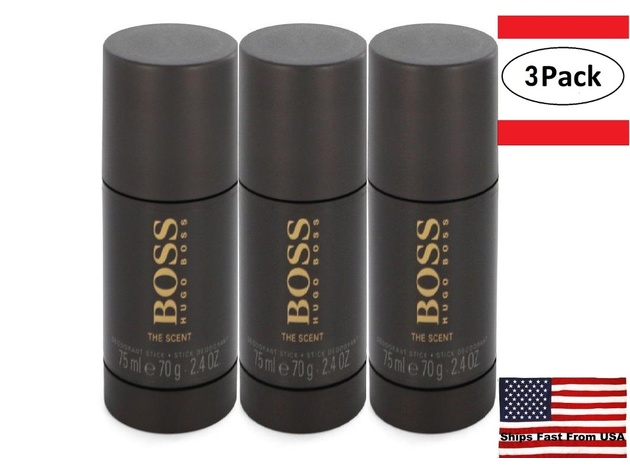 3 Pack Boss The Scent by Hugo Boss Deodorant 2.5 oz for Men | Joyus