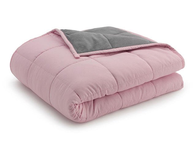 Weighted Anti-Anxiety Blanket (Grey/Pink) | Joyus