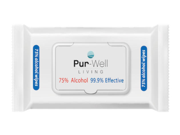 Pur-Well Living 75% Alcohol Sanitizing Wipes (50-Pack/3,000 Count)