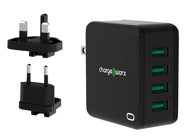 Chargeworx 4-USB International Wall Charger