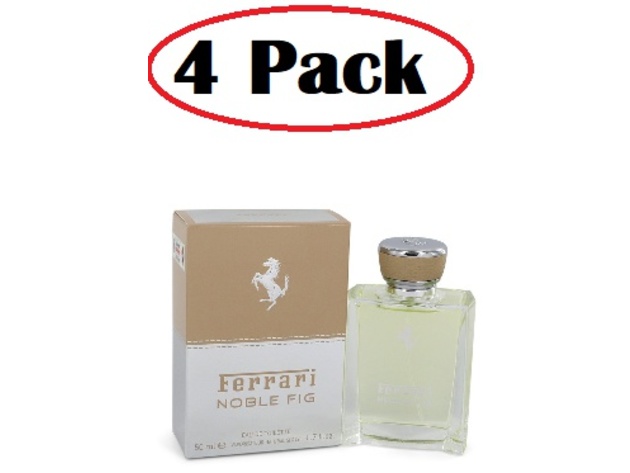 4 Pack of Ferrari Noble Fig by Ferrari Eau De Toilette Spray (Unisex) 1.7 oz