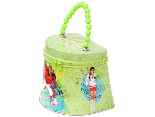 High School Musical Tin Box Carry All Tote Purse with Zipper - Green