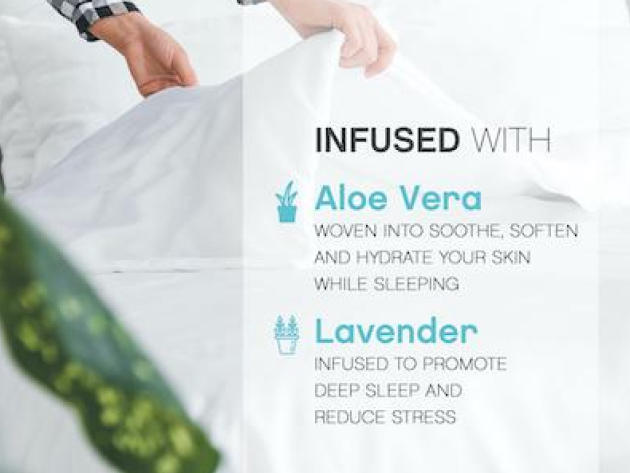 4-Piece Pur-Well Living Lavender & Aloe Infused Bed Sheet Set (King)