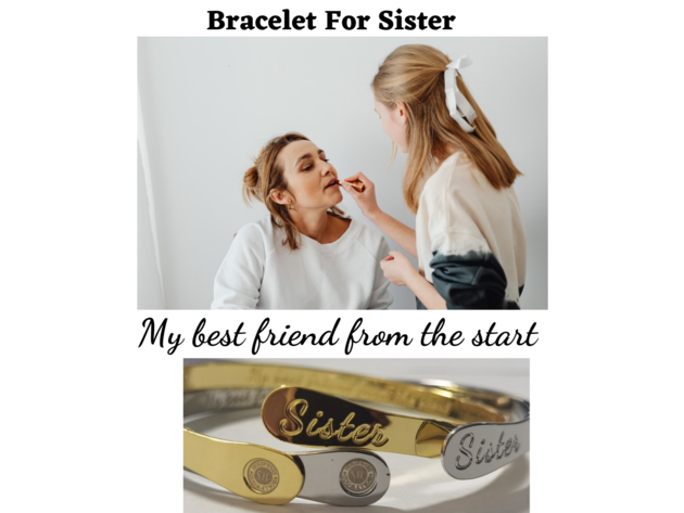 Sister Bracelets,  Engraved Bracelets My best friend from the start