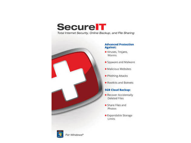 Security Coverage SECUREIT5GB SecureIT Total Internet Security + 5GB Cloud Backup