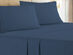 The Luxe 4-Piece Microfiber Bed Sheet Set (Navy/King)