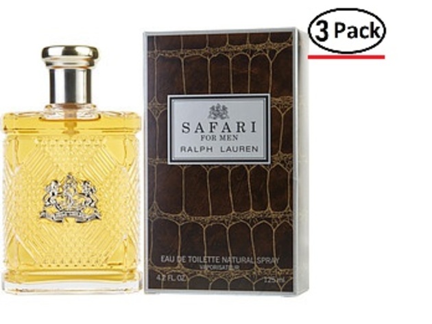 SAFARI by Ralph Lauren EDT SPRAY 4.2 OZ for MEN ---(Package Of 3)