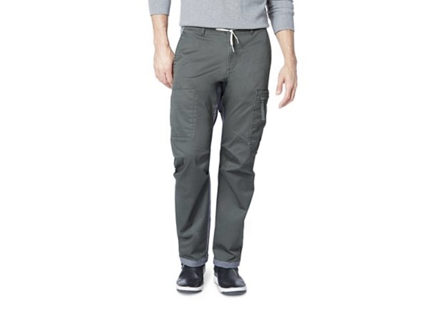 Dockers Men's Straight-Fit Stretch Urban Twill Cargo Pants Gray Size 30x30