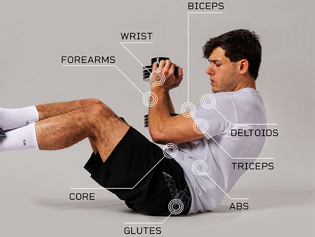 PowerFlow Plus Adjustable 25lb Dumbbells