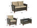 Costway 4 Piece Patio Rattan Furniture Set Solid Wood Leg Cushioned Sofa Garden Lawn