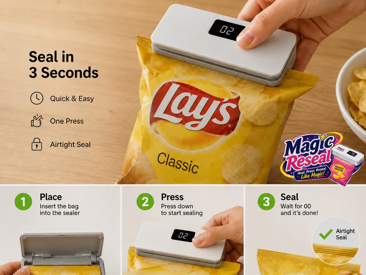 Magic Reseal - Magnetic Heat Sealer (2-Pack)
