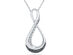Black and White Diamond Infinity Pendant Necklace in Sterling Silver with Chain