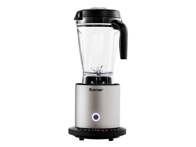 Costway 1500W Countertop Blender Smoothie Maker High Power Blender w/ 10 Speeds - Black/Silver