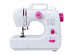 Costway 2-Speed Multi-function Fashion Portable Sewing Machine Serger w/16 Stitch Light - White + Pink