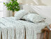 4-Piece Floral Print Microfiber Sheet Set (Chamblee Blue/Full)