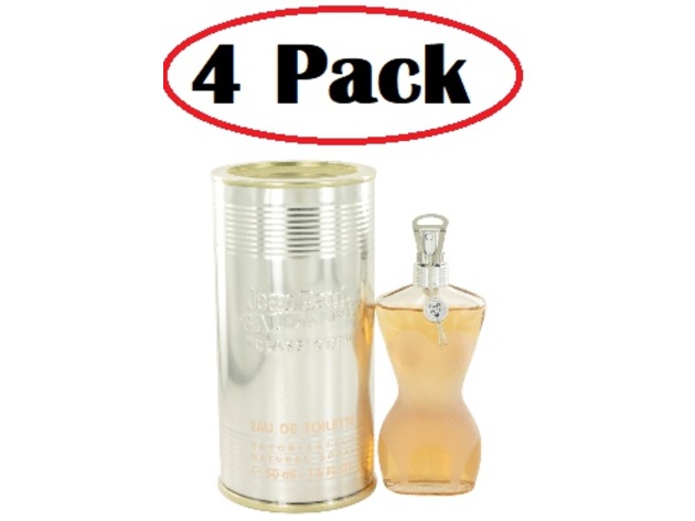 4 Pack of JEAN PAUL GAULTIER by Jean Paul Gaultier Eau De Toilette Spray 1.6 oz