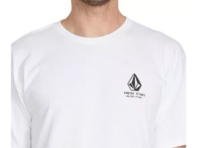 Volcom Men's Choose Your Player Graphic T-Shirt White Size Small