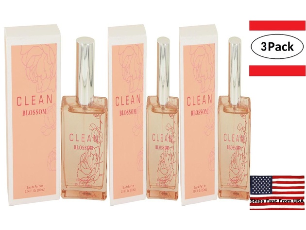 3 Pack Clean Blossom by Clean Eau De Parfum Spray 2.14 oz for Women
