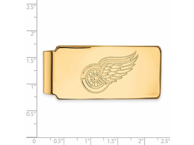 14k Yellow Gold NHL Detroit Red Wings Money Clip