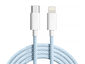 6.5' Pastel USB-C to Lightning Charging Cable Blue
