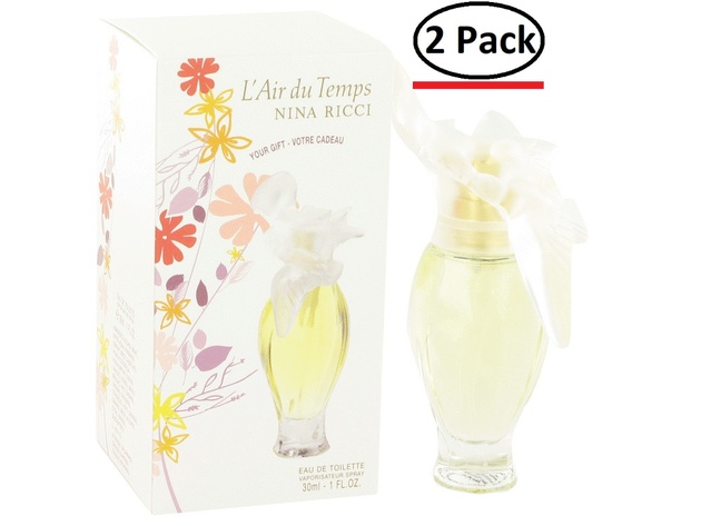 L'AIR DU TEMPS by Nina Ricci Eau De Toilette Spray 1 oz for Women (Package of 2)