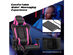 Goplus Massage Gaming Chair Reclining Racing Chair w/Lumbar Support and Headrest White - Pink
