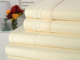 Bamboo Comfort 4-Piece Luxury Queen Sheet Set (Ivory)