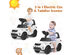 2-in-1 6V Kids Ride On Car Licensed Land Rover Toddler Push Car with Pedal White\Blue - White