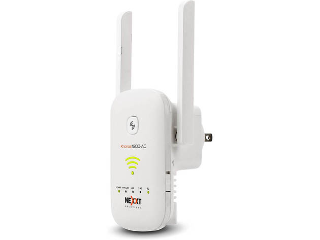 Nexxt Solutions KRONOS1200AC Kronos AC1200 Wireless Wall Repeater With Router And Access Point In White