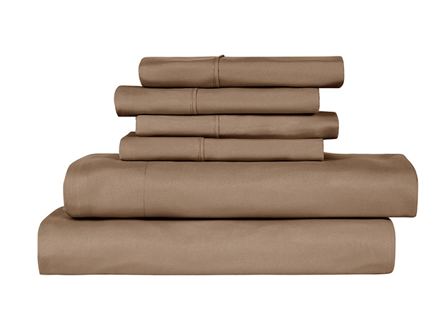 6-Piece Bamboo-Blend Comfort Luxury Sheet Set (Chocolate/Queen)