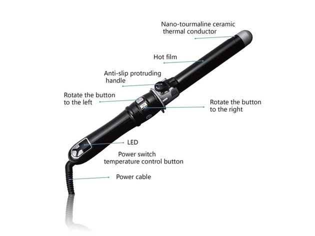 Nova NHC-2092 Professional Multi-functional Styling Tool Automatic Hair Curler, Black