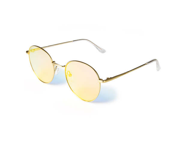 The Gunna Sunglasses Gold / Cherry Flash
